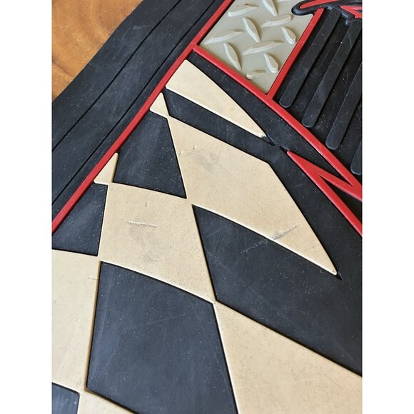 Vintage GM Pontiac Racing Front Rubber FLOOR MAT SET of 2 Made in the USA - Picture 11 of 16